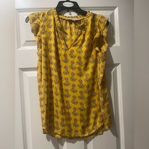 Yellow Floral Top